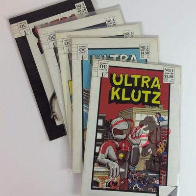  ONWARD COMICS ULTRA KLUTZ 1986 First 5 Issues lot