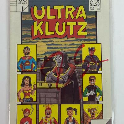  ONWARD COMICS ULTRA KLUTZ 1986 First 5 Issues lot