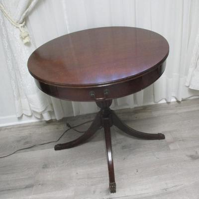 Duncan Phyfe Drum Table-H