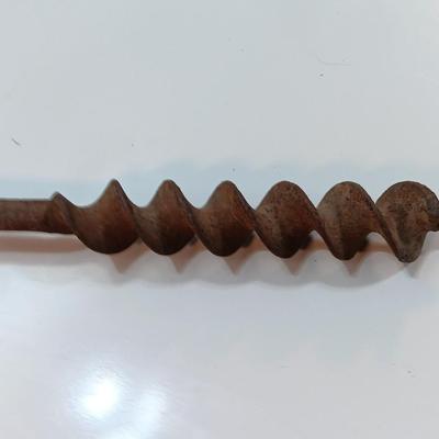 Antique T Handled Hand Wood Drill / Auger Barn Beam