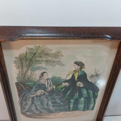 Vintage Miroir des Modes Fashion Print-Paris-Antique Framed Print