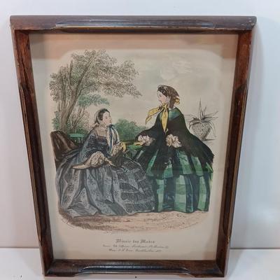 Vintage Miroir des Modes Fashion Print-Paris-Antique Framed Print