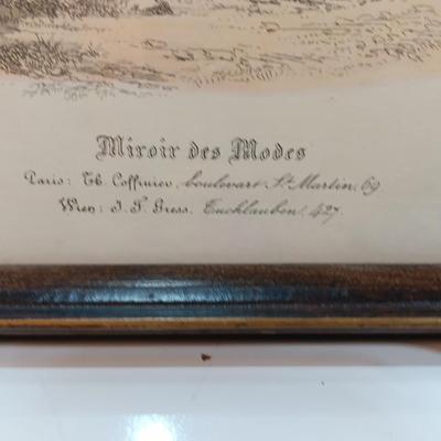 Vintage Miroir des Modes Fashion Print-Paris-Antique Framed Print
