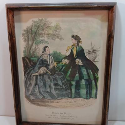 Vintage Miroir des Modes Fashion Print-Paris-Antique Framed Print