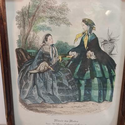 Vintage Miroir des Modes Fashion Print-Paris-Antique Framed Print