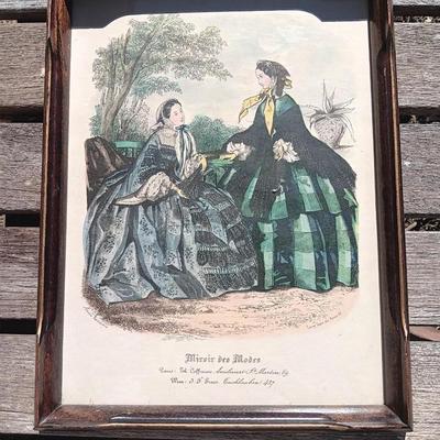 Vintage Miroir des Modes Fashion Print-Paris-Antique Framed Print