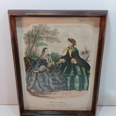 Vintage Miroir des Modes Fashion Print-Paris-Antique Framed Print