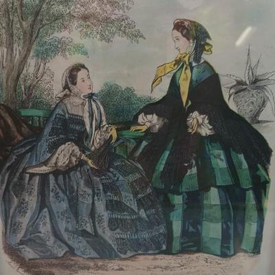 Vintage Miroir des Modes Fashion Print-Paris-Antique Framed Print