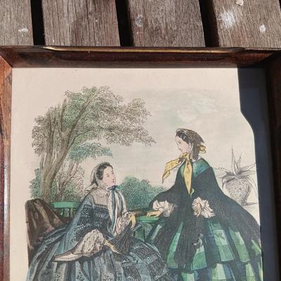 Vintage Miroir des Modes Fashion Print-Paris-Antique Framed Print