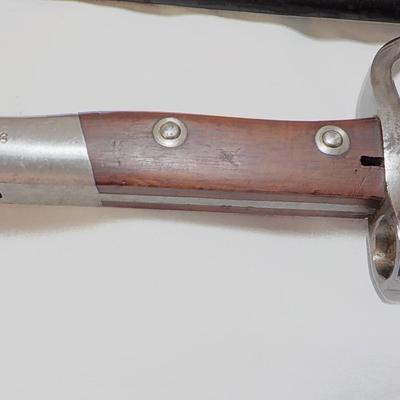 1909 Modelo, Argentina K2495 Mauser Bayonet, Scabbard & frog. Est.$175 to $400.