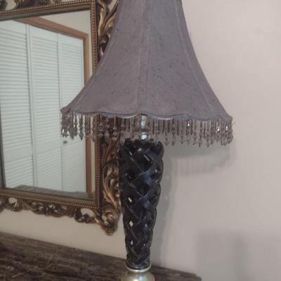 Ceramic Open Weave Post Table Lamp