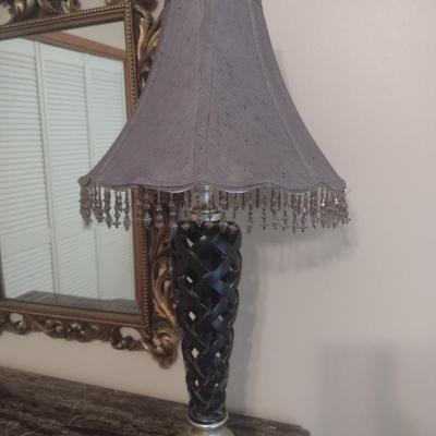 Ceramic Open Weave Post Table Lamp