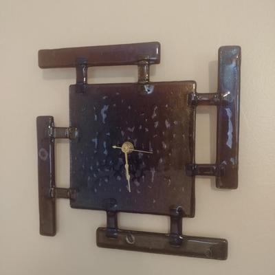 Art Glass Hand Crafted Wall Clock