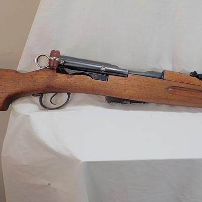 Swiss M1911 Carbine/Schnidt-Rubin 7.54x55 rifle, WW2- est. $800 to $1400.