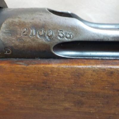 Swiss M1911 Carbine/Schnidt-Rubin 7.54x55 rifle, WW2- est. $800 to $1400.