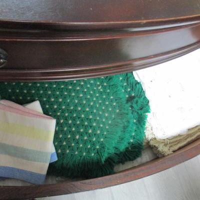 Contents Of Buffet Drawers includes Table Linens, Napkin Rings, and More- H