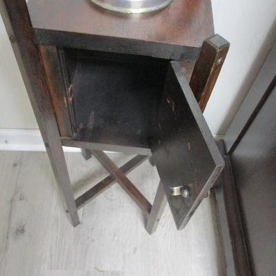 Vintage Mahogany Ashtray Table Stand - H