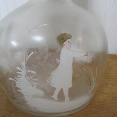 Hand Painted Glass Decanter - I