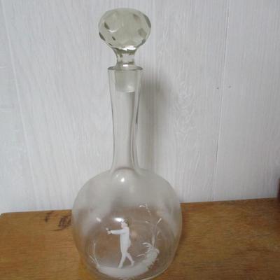 Hand Painted Glass Decanter - I
