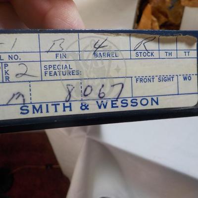Smith and Wesson Model 34-1, 22 cal. double action. est. $500 to $700.00.