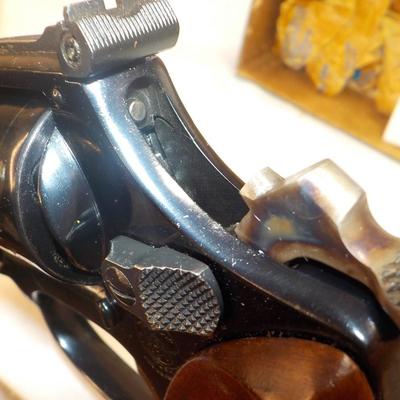 Smith and Wesson Model 34-1, 22 cal. double action. est. $500 to $700.00.
