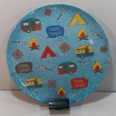 Happy Camper items for your Happy Camper! two plates, a picture frame and metal Bears in Forrest