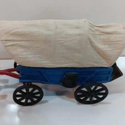 CAST IRON TOY, ''Wild West'' covered wagon