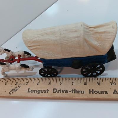 CAST IRON TOY, ''Wild West'' covered wagon