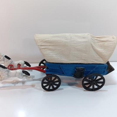 CAST IRON TOY, ''Wild West'' covered wagon