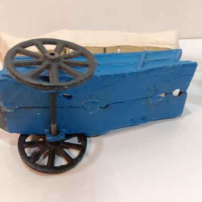 CAST IRON TOY, ''Wild West'' covered wagon
