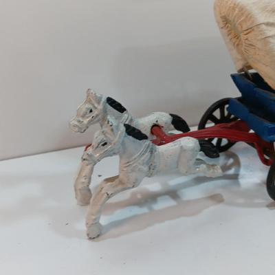 CAST IRON TOY, ''Wild West'' covered wagon