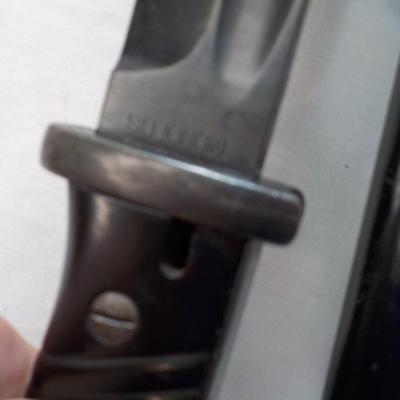 K98 German mauser bayonet.., scabbard and frog. est. $150 to $250