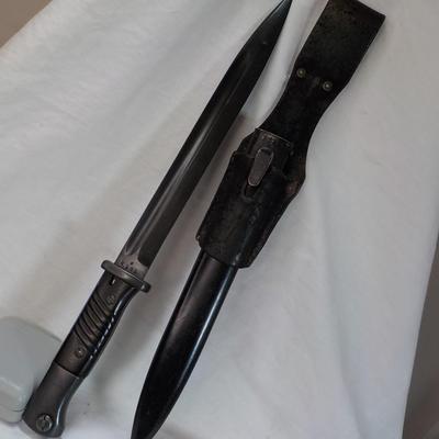 K98 German mauser bayonet.., scabbard and frog. est. $150 to $250