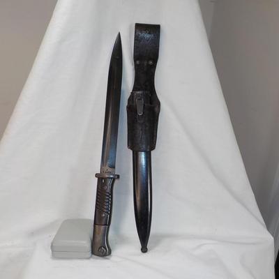 K98 German mauser bayonet.., scabbard and frog. est. $150 to $250