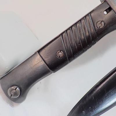 K98 German mauser bayonet.., scabbard and frog. est. $150 to $250