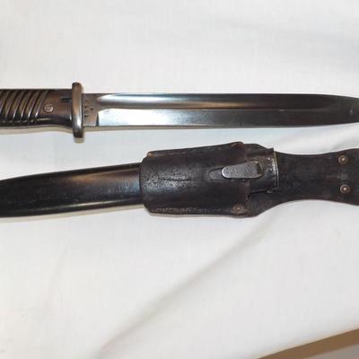K98 German mauser bayonet.., scabbard and frog. est. $150 to $250