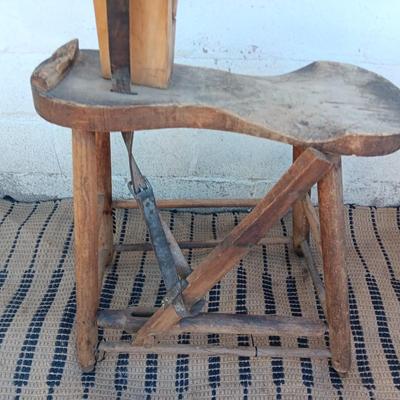 Antique Saddle Makers Bench "stitching pony"
