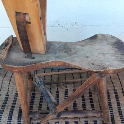 Antique Saddle Makers Bench "stitching pony"