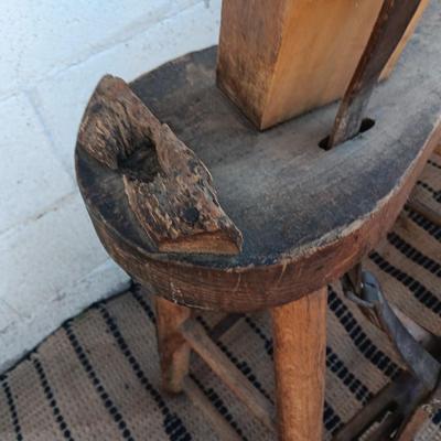 Antique Saddle Makers Bench "stitching pony"