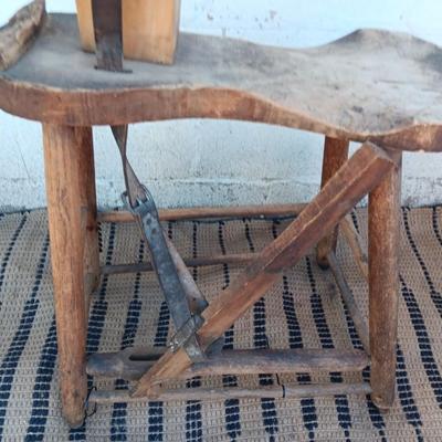 Antique Saddle Makers Bench "stitching pony"