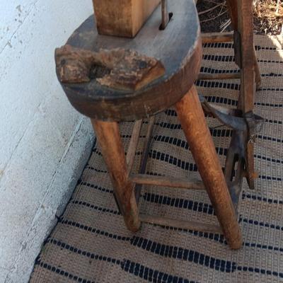 Antique Saddle Makers Bench "stitching pony"