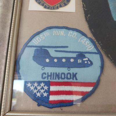 LUCKY SEVEN AVIATION CO CHOPPERS Korean War US Army FRAMED PATCHES