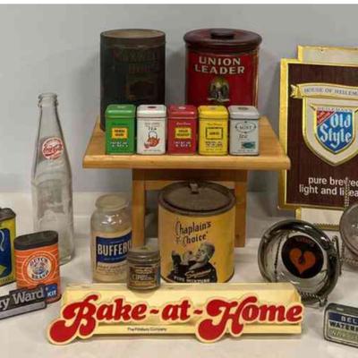 Vintage Signs and containers