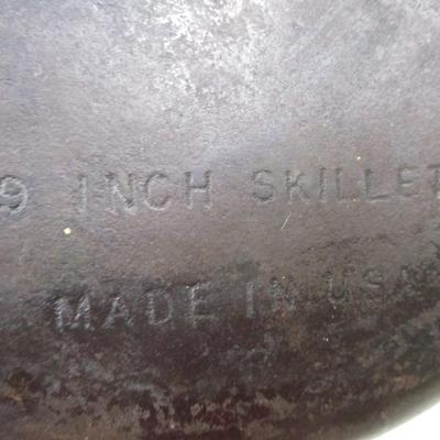 Cast Iron 9 Inch Skillet Made In USA
