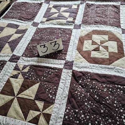 Brown wall quilt 
