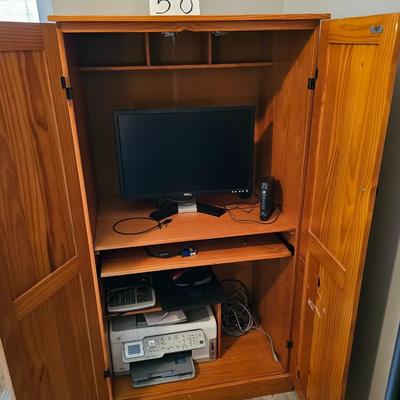 Wooden cabinet/entertainment center/storage (computer not included)