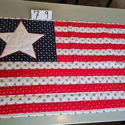 American flag theme quilt