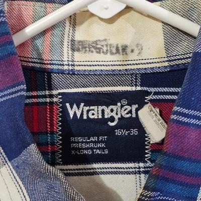 Wrangler flannel 16 1/2 X 36
