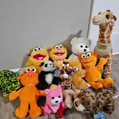 Stuffed animals including: Sesame Street and beanie babies