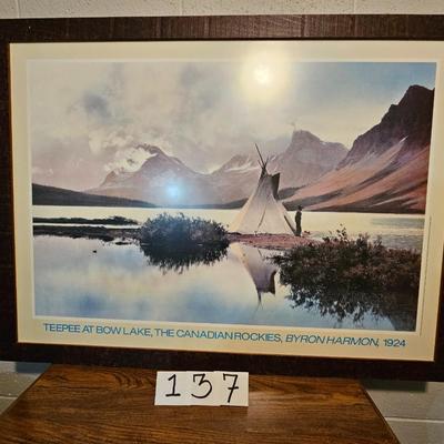 Canadian rockies in barnwood frame